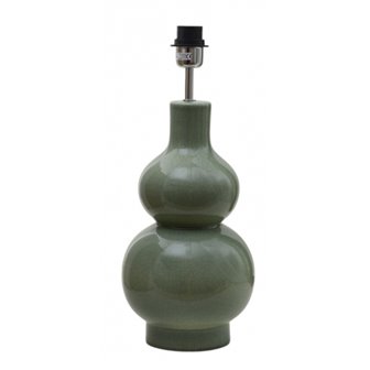 Lampa stołowa ceramiczna zielona retro Verdi podstawa